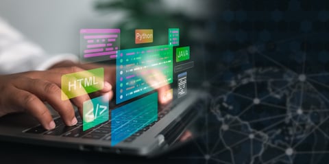 Web developer coding